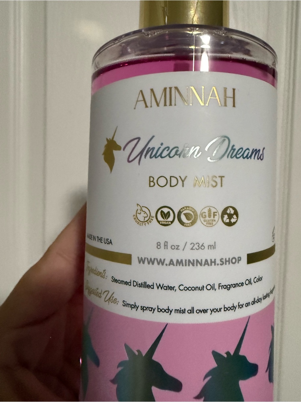 AMINNAH Unicorn Dreams Pink Body Mist - Picture 4 of 5